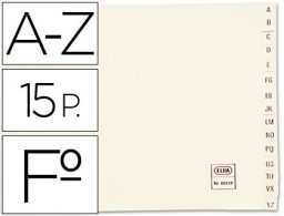 Juego de separadores alfabético Elba 4º apaisado cartulina 180 g/m²